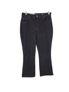 NWT Boden black high rise flare jeans Cropped US size 8 Stretch